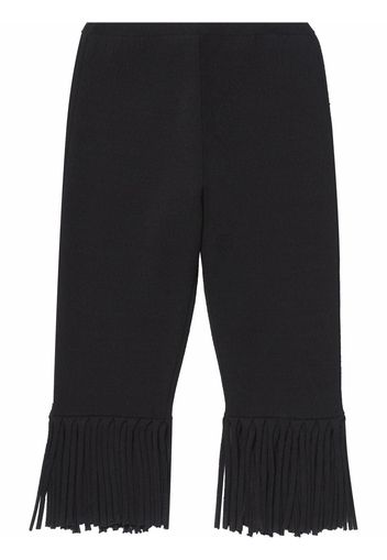 Proenza Schouler Textured Knit Fringe Shorts - BLACK