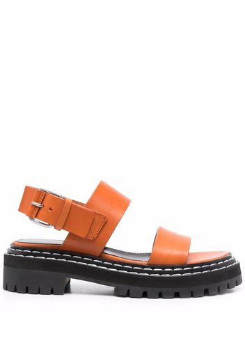 Proenza Schouler lug-sole leather sandals - Orange