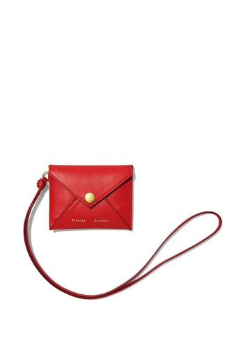 Proenza Schouler logo-print envelope cardholder - Rot