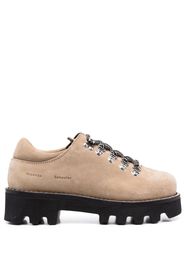 Proenza Schouler City suede lace-up shoes - Nude