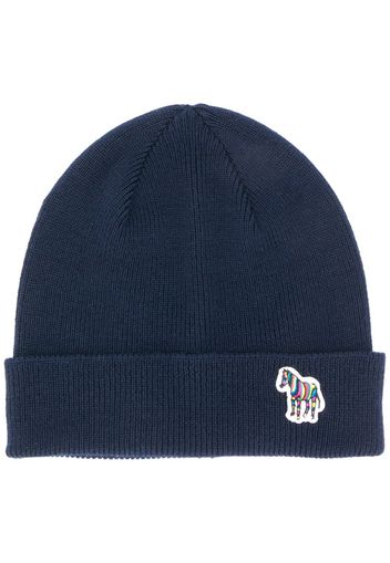 PS Paul Smith Gerippte Beanie - Blau