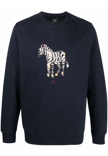 PS Paul Smith organic cotton zebra jumper - Blau