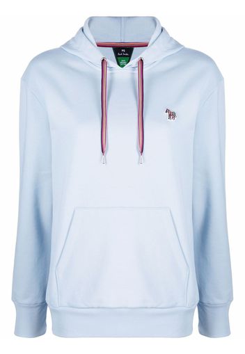PS Paul Smith zebra-logo organic cotton hoodie - Blau