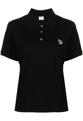 PS Paul Smith Poloshirt mit Zebra-Patch - Schwarz