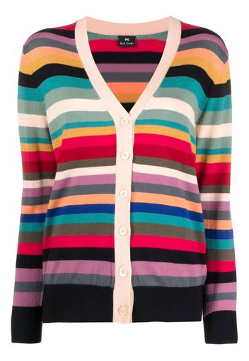 PS Paul Smith striped knit cardigan - Schwarz