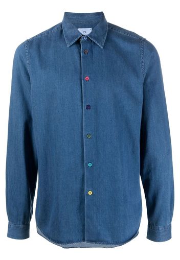 PS Paul Smith long-sleeve organic denim shirt - Blau