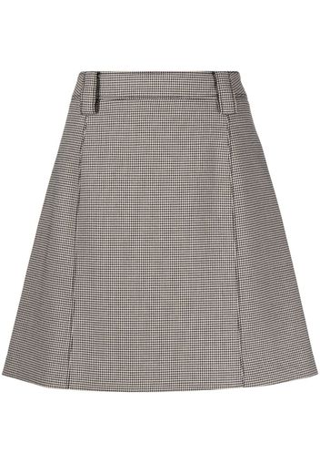 PS Paul Smith houndstooth-pattern A-line skirt - Schwarz