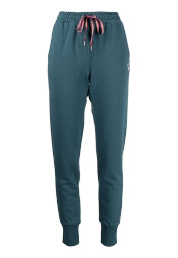 PS Paul Smith logo-patch drawstring trousers - Blau