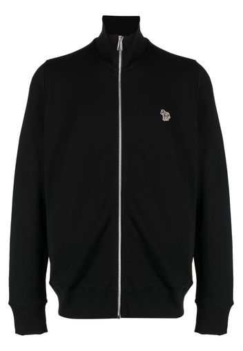 PS Paul Smith Sweatshirtjacke mit Zebra-Patch - Schwarz