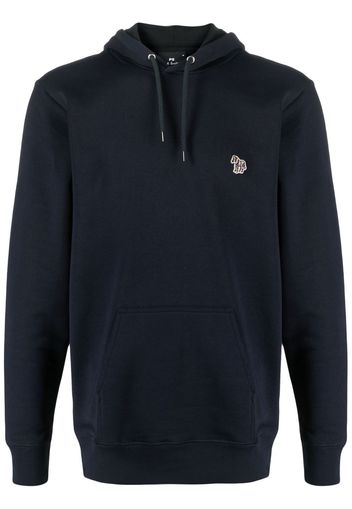 PS Paul Smith logo-patch long-sleeve hoodie - Blau