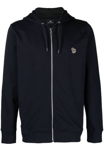 PS Paul Smith zipped organic cotton hoodie - Blau