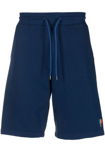 PS Paul Smith embroidered-logo-detail shorts - Blau