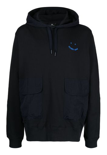 PS Paul Smith PS Happy logo-embroidered hoodie - Schwarz