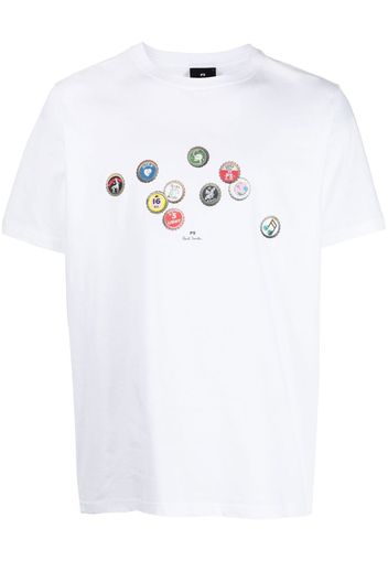 PS Paul Smith graphic-print cotton T-shirt - Weiß