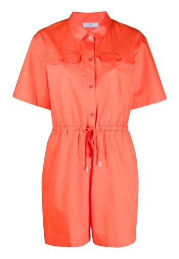 PS Paul Smith stretch-cotton playsuit - Rot
