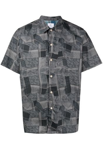 PS Paul Smith geometric-pattern short-sleeve shirt - Grau