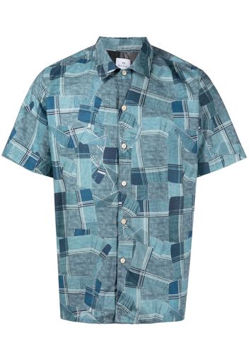 PS Paul Smith geometric-pattern short-sleeve shirt - Blau