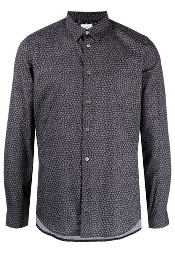 PS Paul Smith floral-print cotton shirt - Schwarz