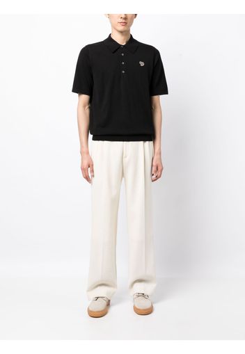 PS Paul Smith short-sleeve knitted polo shirt - Schwarz