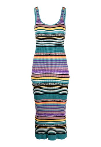 PS Paul Smith horizontal-stripe ribbed dress - Blau