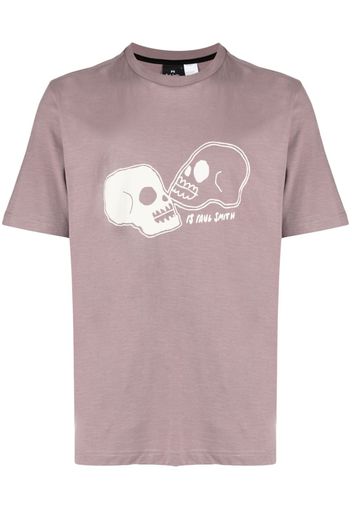PS Paul Smith T-Shirt mit Totenkopf-Print - Rosa