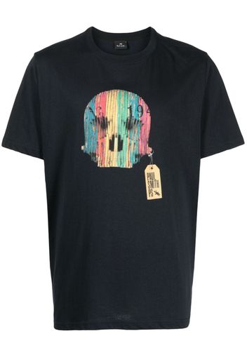 PS Paul Smith T-Shirt mit Totenkopf-Print - Schwarz