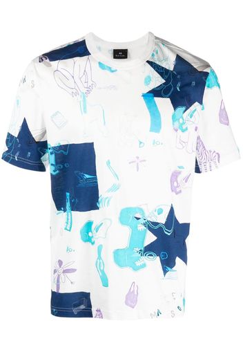 PS Paul Smith graphic-print cotton T-shirt - Weiß