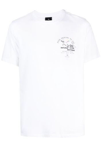 PS Paul Smith graphic-print organic cotton T-shirt - Weiß