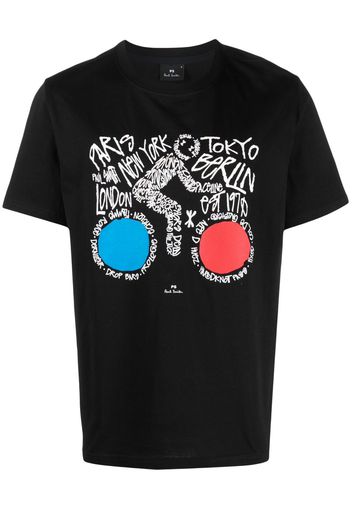 PS Paul Smith graphic-print organic cotton T-shirt - Schwarz