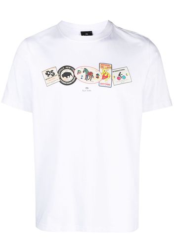 PS Paul Smith graphic-print organic cotton T-shirt - Weiß