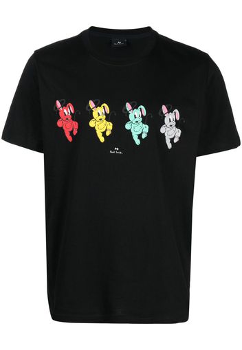 PS Paul Smith X Bunny Repeat organic-cotton T-shirt - Schwarz