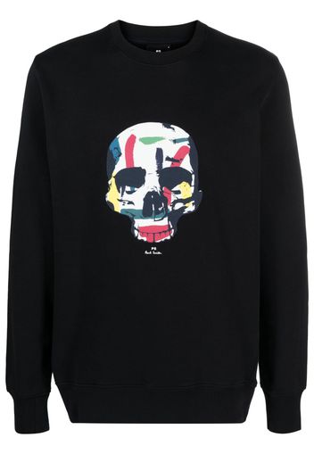 PS Paul Smith skull-print organic-cotton sweatshirt - Schwarz