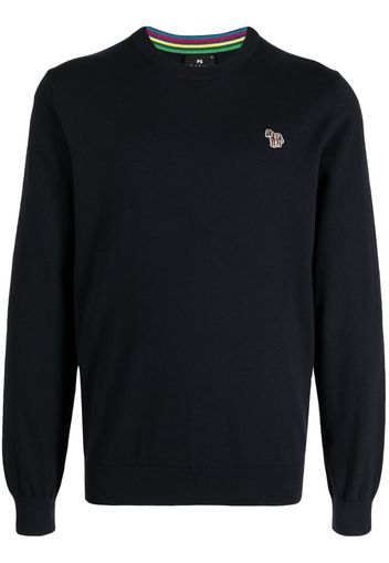 PS Paul Smith logo-patch cotton sweatshirt - Blau