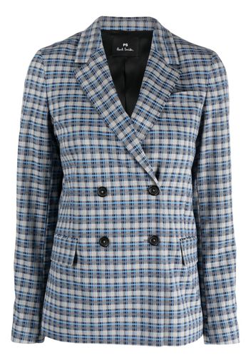 PS Paul Smith checked double-breasted blazer - Grau