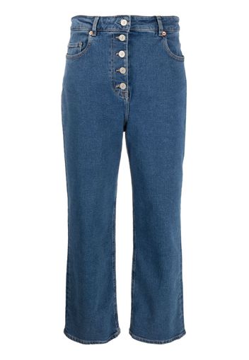 PS Paul Smith Weite Cropped-Jeans - Blau