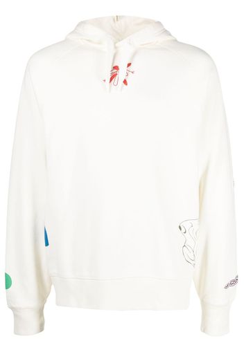 PS Paul Smith Hoodie mit Kordelzug - Weiß