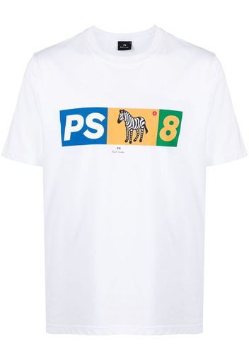 PS Paul Smith T-Shirt mit Zebra-Motiv - Weiß