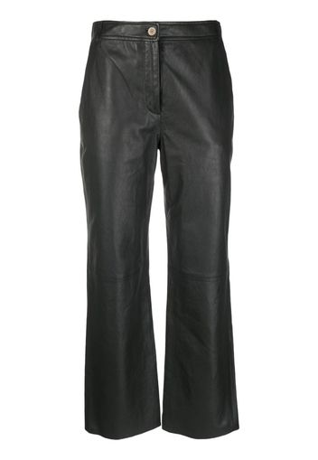 PS Paul Smith high-waisted leather trousers - Grau