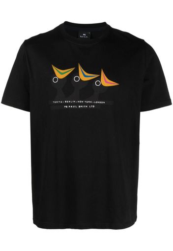 PS Paul Smith graphic-print cotton T-shirt - Schwarz