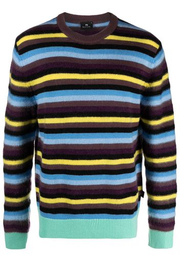 PS Paul Smith crew-neck stripe-pattern jumper - Violett