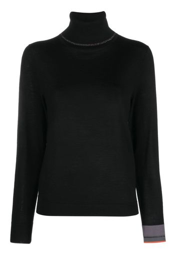 PS Paul Smith striped-cuff roll-neck jumper - Schwarz