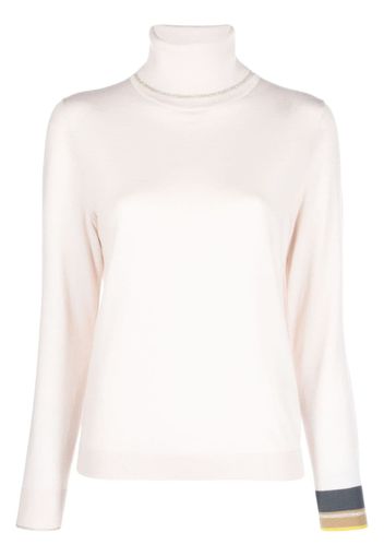 PS Paul Smith striped-cuff roll-neck jumper - Rosa