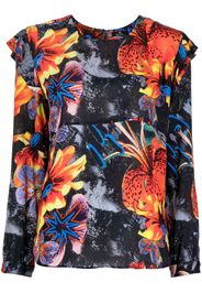 PS Paul Smith floral-print long-sleeve blouse - Mehrfarbig