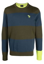 PS Paul Smith Pullover in Colour-Block-Optik - Grün