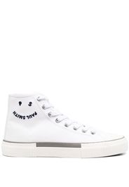 PS Paul Smith logo-embroidered high-top sneakers - Weiß