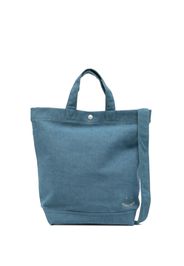 PS Paul Smith Happy logo-embroidered tote bag - Blau