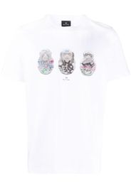 PS Paul Smith graphic-print organic cotton T-shirt - Weiß