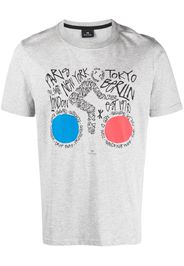 PS Paul Smith graphic-print organic cotton T-shirt - Grau