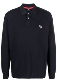 PS Paul Smith logo-patch zebra polo shirt - Blau