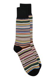 PS Paul Smith artist stripe-pattern socks - Schwarz